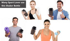 400ml Protein Shaker with Leak-proof Design, Stainless Steel Strainer and Measuring Scale, Multiple Colors, White