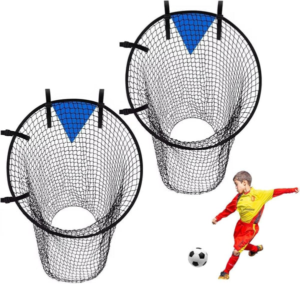 2-Pack Foldable Soccer Goal Net for Shooting Training - (6x4ft) Black