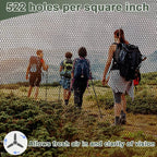 4 pcs Mosquito Net for Hat, Dark Green, Waterproof Adjustable Ultra-fine with Storage Bag, for Fishing Hiking Camping Garden