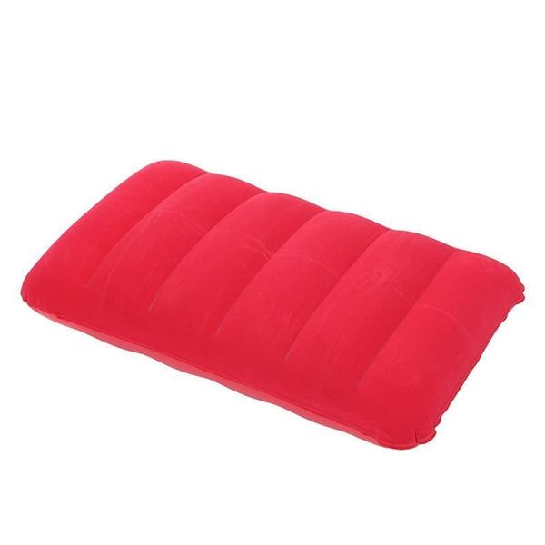 Inflatable Pillow for Camping Lightweight Compact Travel Outdoor Activities, 47x30cm, Red
