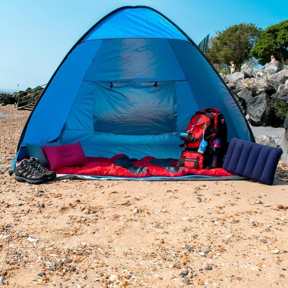 Inflatable Pillow for Camping Lightweight Compact Outdoor Travel, 47x30cm, Blue