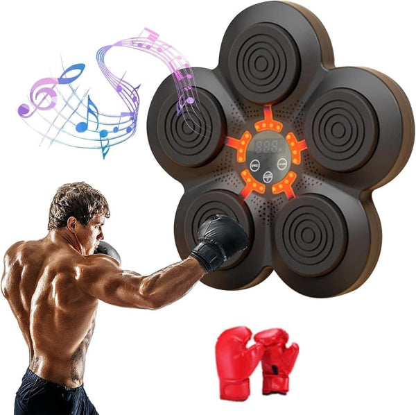 Smart Electric Boxing Trainer with Speaker, Black, Compatible with Smart Music Boxing Machine（Adults）