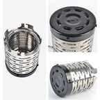 Mini Camping Gas Stove Metal Heater with Handle and Stainless Steel Cover