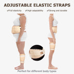 Castor Oil Wrap Set for Women, 6-Piece Reusable Organic Cotton Pack Set for Neck, Waist, Chest and Knee, Adjustable Elastic Straps, Compression Wraps