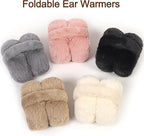 Ear Warmers - Unisex Winter Earmuffs - Foldable - Plush Faux Fur - Thermal Protection - For Women & Men - Outdoor Cold Weather