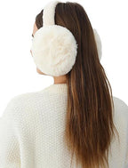 Ear Warmers - Unisex Winter Earmuffs - Foldable - Plush Faux Fur - Thermal Protection - For Women & Men - Outdoor Cold Weather