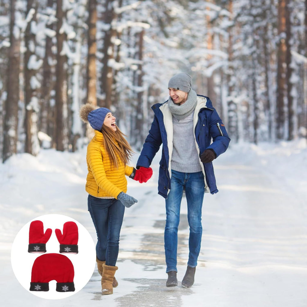 Three-Piece Ski Gloves Set for Couples - Couples' Gloves - Warm Gloves - Ski Gloves - Snow Gloves