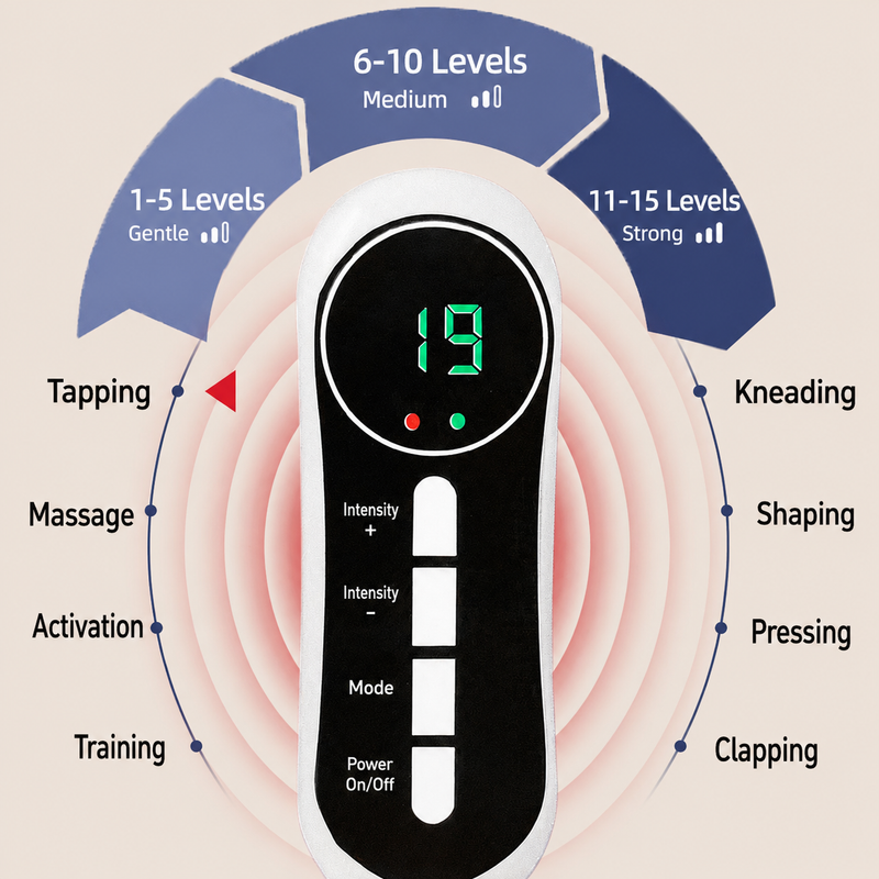 EMS Foot Massage Slippers TENS Therapy 8 Modes 15 Intensities, EU 40-43