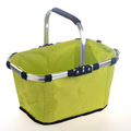 Foldable Picnic Basket Aluminum Frame Waterproof 600D Oxford Green