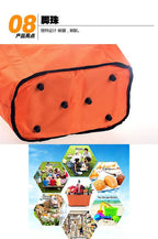 Foldable Picnic Basket Aluminum Frame Waterproof 600D Oxford Orange