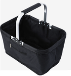 26L Foldable Waterproof Oxford Shopping Basket with Aluminum Handle