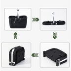 26L Foldable Waterproof Oxford Shopping Basket with Aluminum Handle