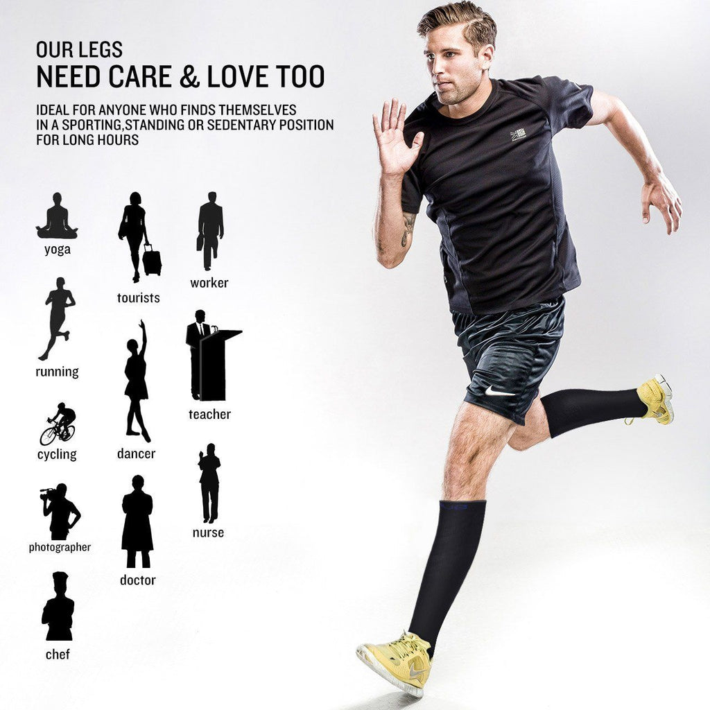 2 Pack Miracle Compression Socks, Large Size Support Stockings