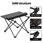 Folding Camping Table 40 cm, Roll-Up Aluminum Picnic BBQ Outdoor Table