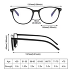 Progressive Multifocal Reading Glasses Blue Light Blocking Computer Glasses Black-Red Strength 2.5