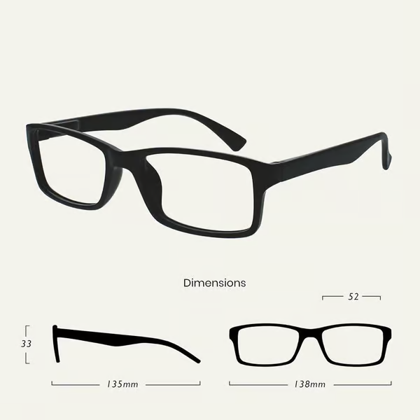 Black Reading Glasses 4-pack Value Designer Style Men Women(+1.50)