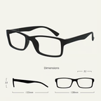 Black Reading Glasses 4-pack Value Designer Style Men Women(+2.50)