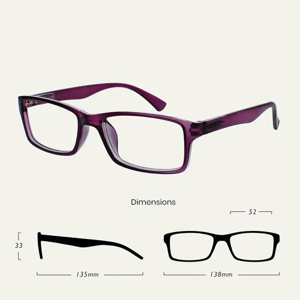 Purple Reading Glasses 4-pack Value Designer Style Men Women(+4.00)