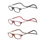 Smart Reading Glasses with Magnet Brown +1