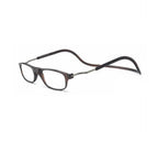 Smart Reading Glasses with Magnet Brown +4
