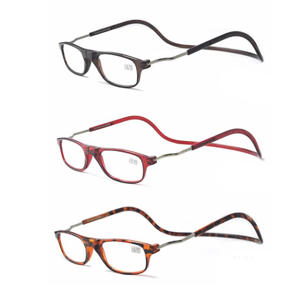 Smart Reading Glasses with Magnet Black +3