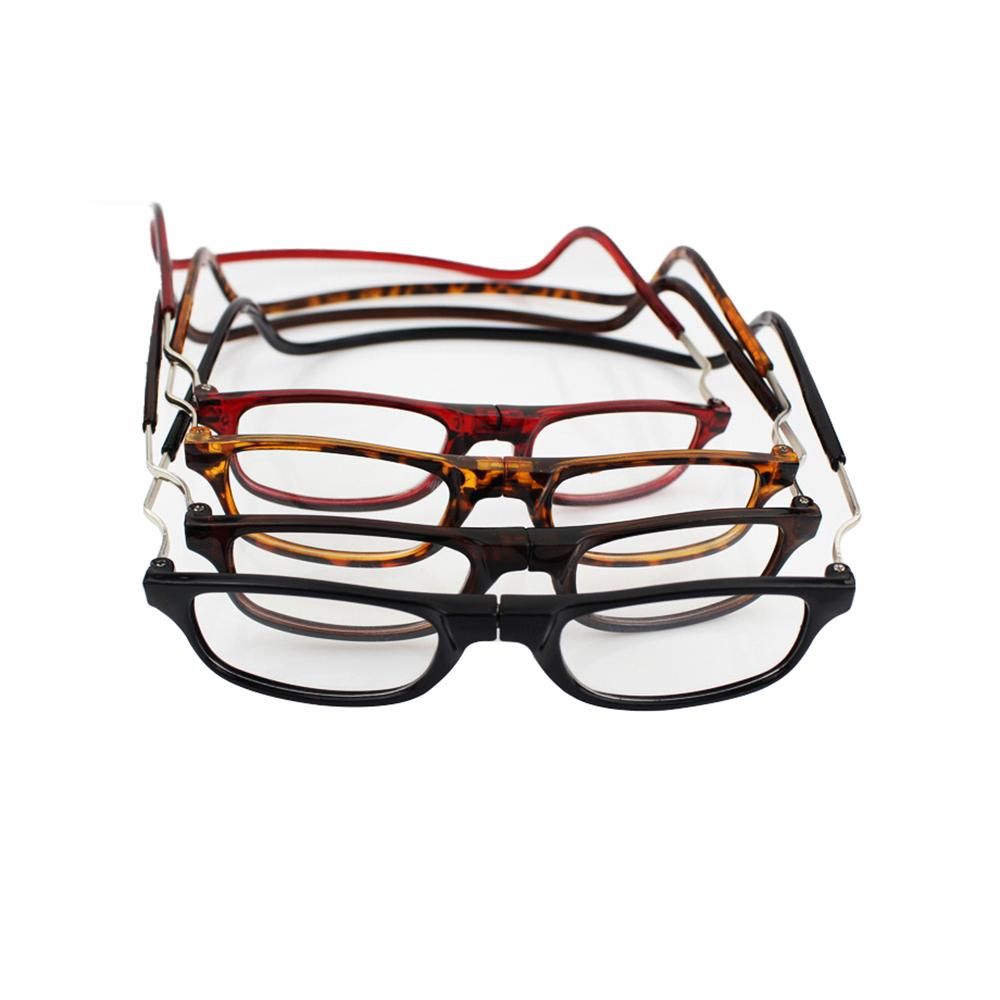 Smart Reading Glasses with Magnet Black +4