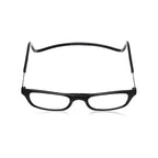 Smart Reading Glasses with Magnet Black +4