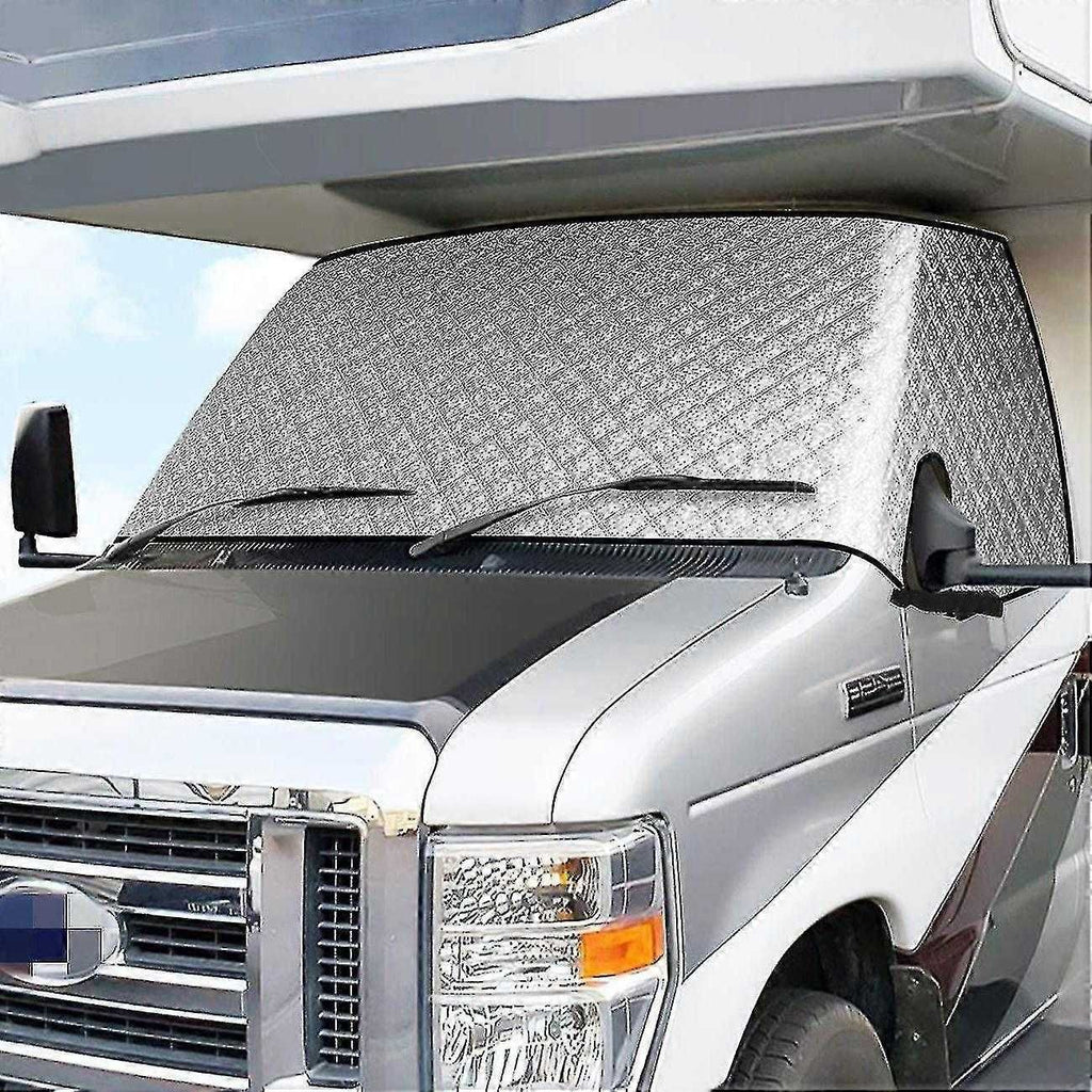 Camper Van Windshield Cover Compatible with C 1997-2022 4 Layer Thickened Camper Van Windshield Cover Snow Protection - WELLNGS
