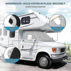 Camper Van Windshield Cover Compatible with C 1997-2022 4 Layer Thickened Camper Van Windshield Cover Snow Protection - WELLNGS