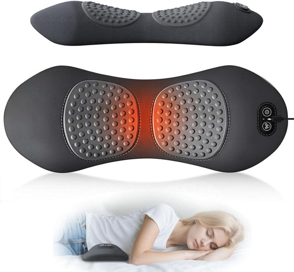 Lumbar Cushion 3 in 1 Massage and Heating Support USB Dark Gray