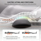 Lumbar Cushion 3 in 1 Massage and Heating Support USB Dark Gray