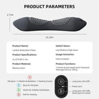 Lumbar Cushion 3 in 1 Massage and Heating Support USB Dark Gray