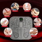 Electric Foot Massager USB Massage Mat with Remote Control Grey, 8 Modes, 19 Levels