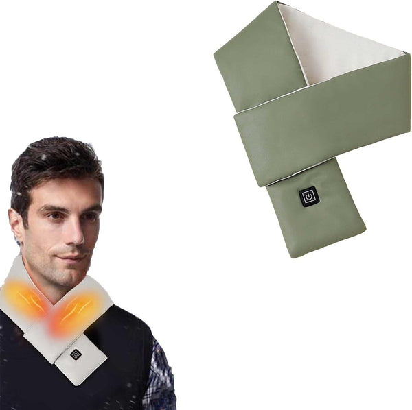USB Heated Scarf Neck Wrap with 3 Temperature Settings (Green)