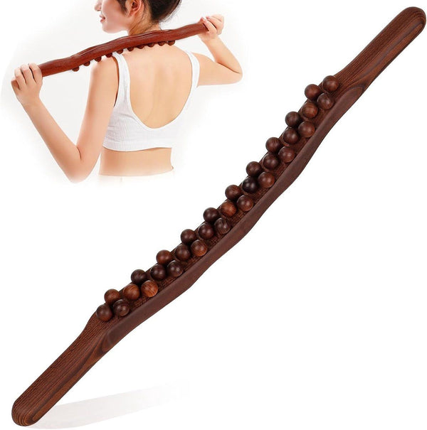Wooden Massage Roller 31 Bead Gua Sha