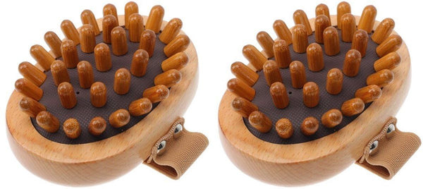 2 Piece Wooden Body Massage Rollers for Neck and Legs