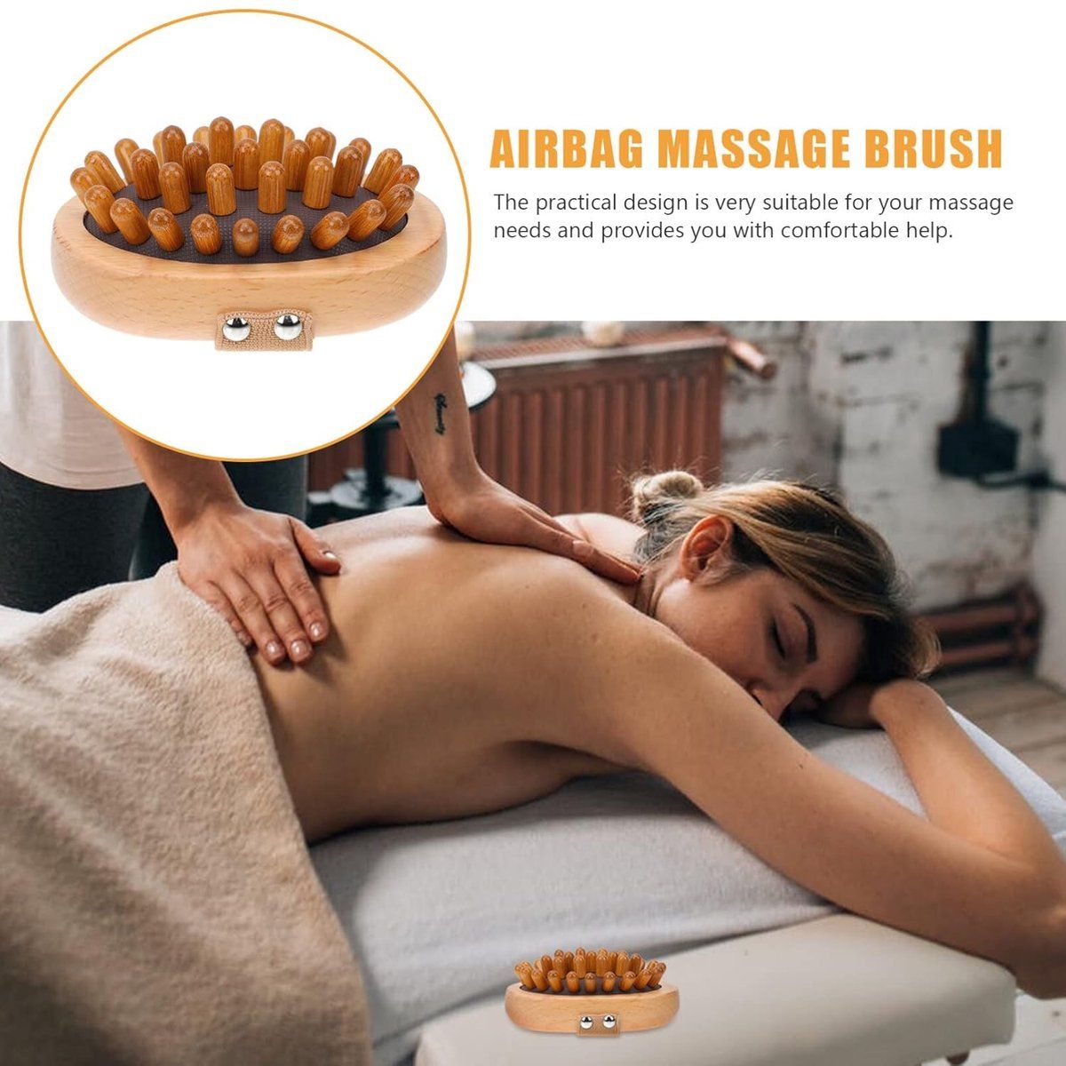 2 Piece Wooden Body Massage Rollers for Neck and Legs Cellulite Care
