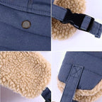 Winter Aviator Hat Thickened Cotton with Earmuffs Navy Blue, One Size