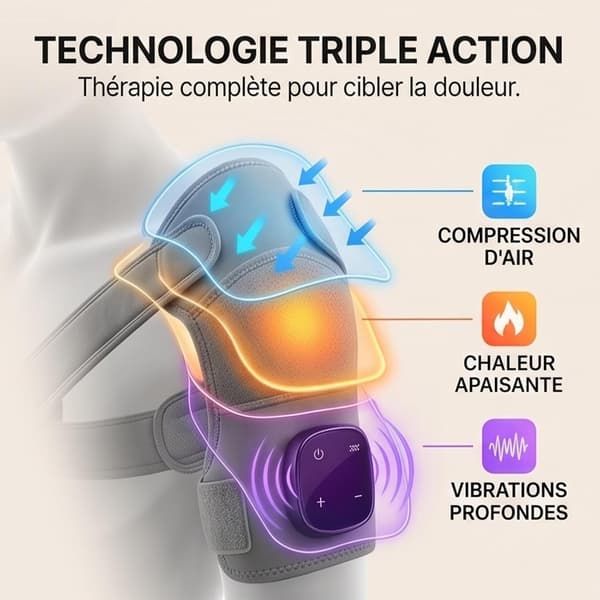 Shoulder Massager with Shiatsu Heat 3 Levels Compression and Vibration for Neck Legs and Shoulders