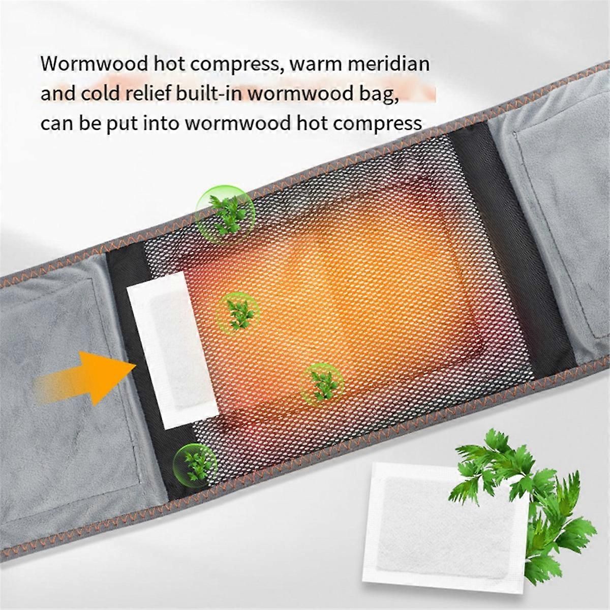 Rechargeable Heating Massage Belt with Warm Compress and Red Light