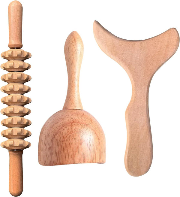 3-in-1 Wood Therapy Massage Tool Kit for Maderoterapia