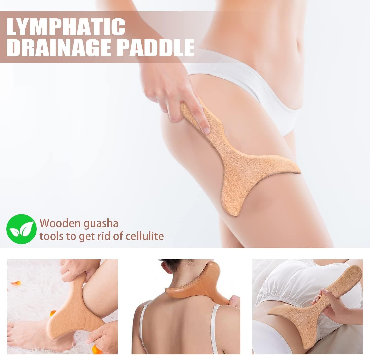 3-in-1 Wood Therapy Massage Tool Kit for Maderoterapia and Lymphatic Drainage