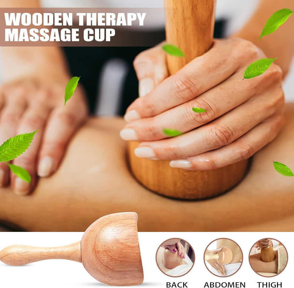 3-in-1 Wood Therapy Massage Tool Kit for Maderoterapia and Lymphatic Drainage