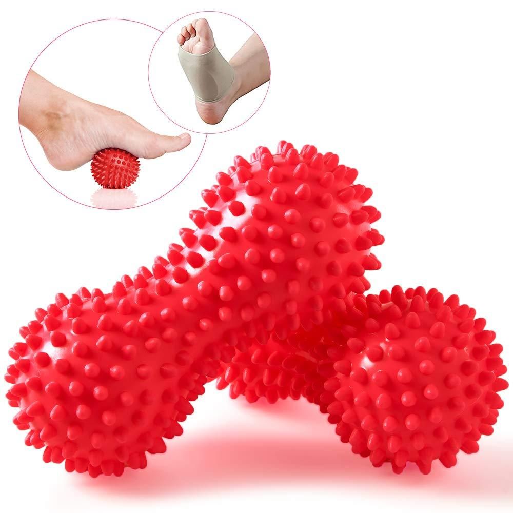 Peanut Muscle Massage Roller Stick for Yoga and Body Massage Multicolor