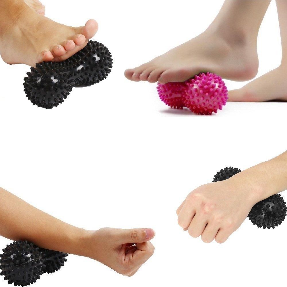 Peanut Muscle Massage Roller Stick for Yoga and Body Massage Multicolor