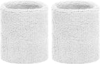Set of 2 white sports/fitness wristbands