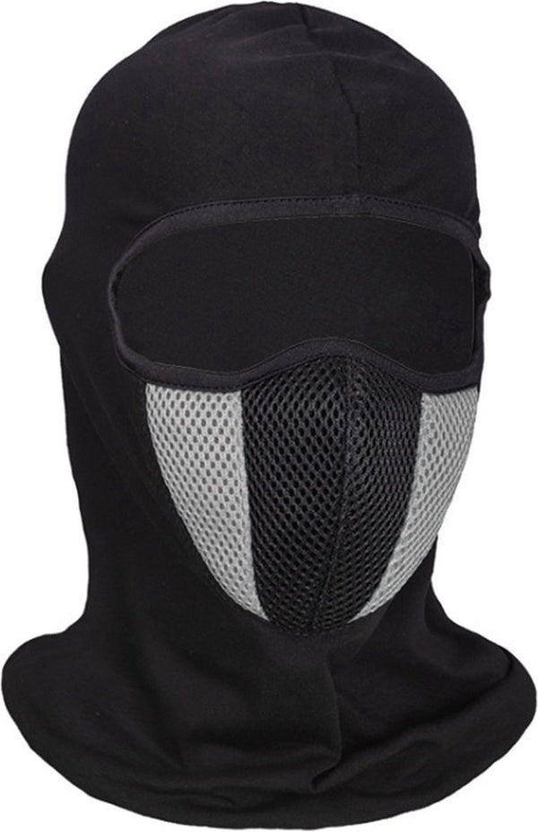 Black Gray Multiuse Balaclava Neck Warmer Face Mask