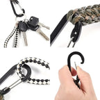 Paracord Survival Keychain with Carabiner | Emergency Kit | Extra Strong | Blue