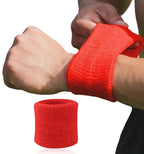 Wristband | Sweatband | Sports Wristband | Sports Band | 1 Piece | 8 x 8 CM | Red