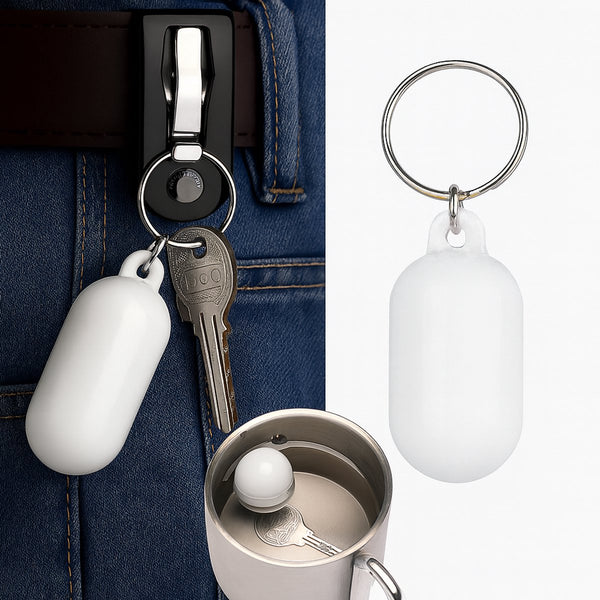 White Floating ABS Bumper Keychain for Water Activities